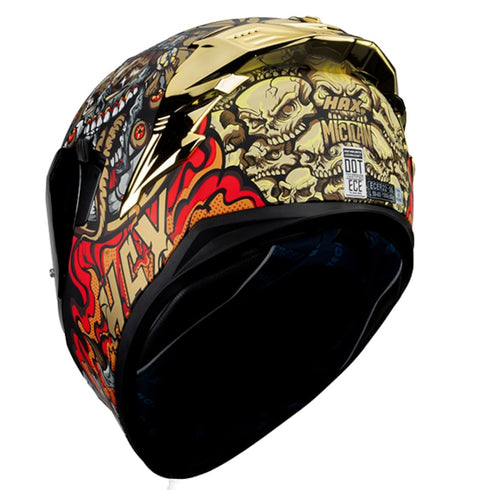 CASCO OBSIDIAN MICTLAN NEGRO DORADO MATE